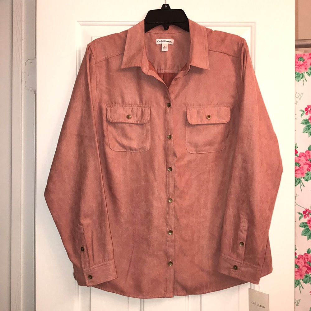 Velvet Pastel Button Down Shirt